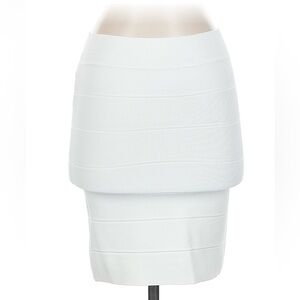 Bcbgmaxazria white bandage pencil skirt